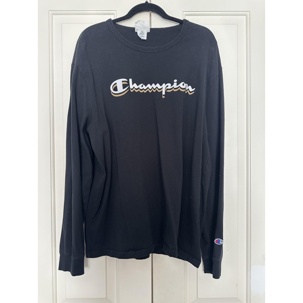 Champion Shirt Mens XL Long Sleeve Heritage Athletic Spell Out Classic